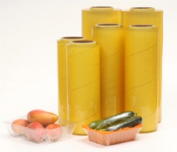 machine pvc food cling film geometry glass film static cling pvc roll for cold storage foods