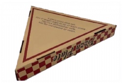 Corrugated Biodegradable Collapsible Triangular Food Box Disposable Thick Kraft Paper Pizza Box Take Away Food Boxes